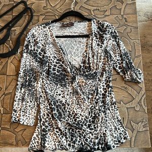 Animal print gray shirt